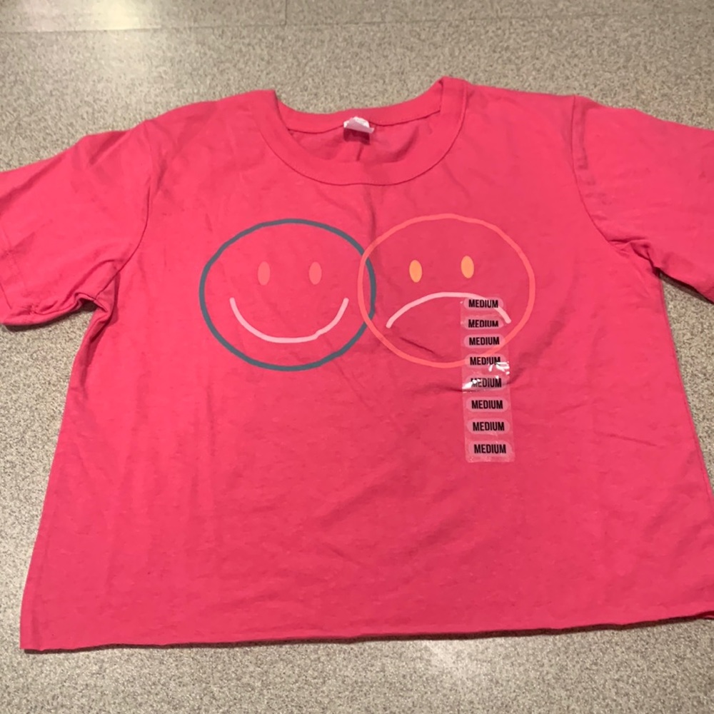 Pink crop T-shirt size medium